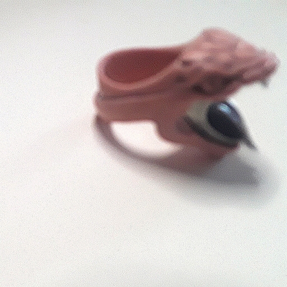 ONE OF A KIND HANDMADE SIZE MARBLE AND STERLING SILVER RING - Picture 2 of 8